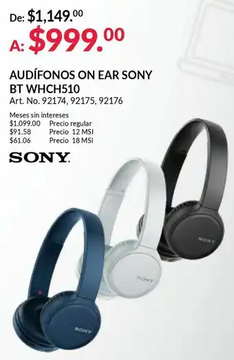 Audífonos on ear sony