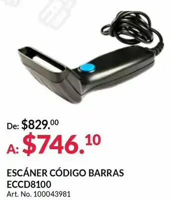 Escáner código de barras