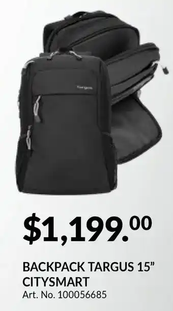 Backpack targus 15" citysmart