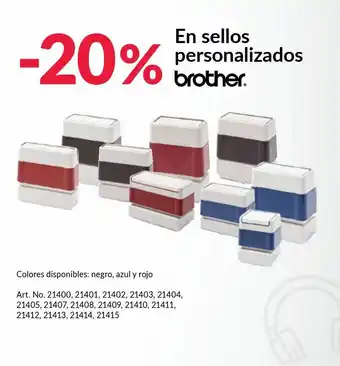 En sellos personalizados brother