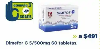 Farmacia San Pablo Dimefor g 5/500mg 60 tabletas oferta