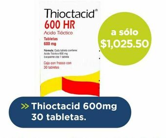 Thioctacid 600mg 30 tabletas.