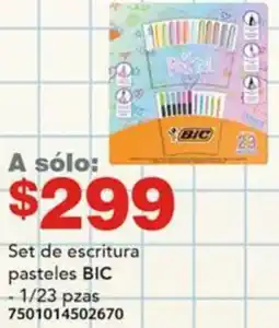 Set de escritura pasteles BIC 1/23 pzas