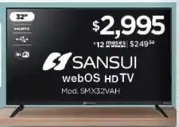 SANSUI webOS HDTV Mod. SMX32VAH 32"
