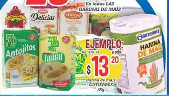 Super Gutiérrez Harinas de Maíz Gutiérrez 1kg oferta