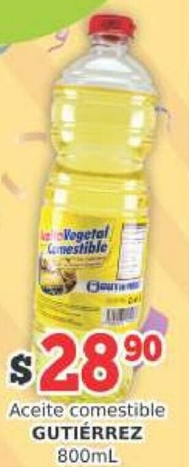 Super Gutiérrez Aceite Comestible Gutiérrez 800ml oferta