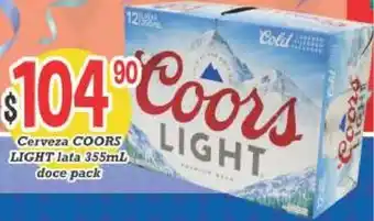 Cerveza Coors Light Lata 355ml