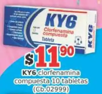 KY6 Clorfenamina Compuesta 10 Tabletas