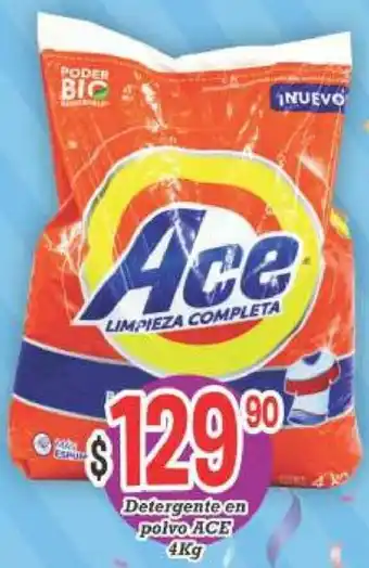 Detergente en Polvo Ace 4kg