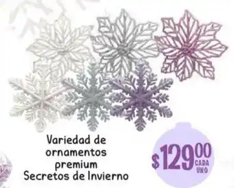 Soriana Mercado Variedad de Ornamentos Premium Secreto de Invierno oferta
