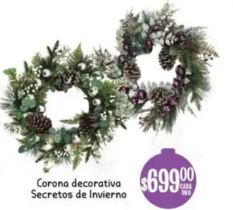 Soriana Mercado Corona Decorativa Secretos de Invierno oferta
