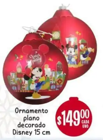Soriana Mercado Ornamento Plano Decorado Disney 15cm oferta