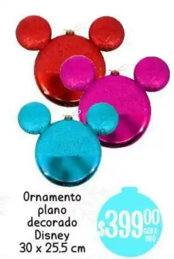 Soriana Mercado Ornamento Plano Decorado Disney 30 x 25.5cm oferta