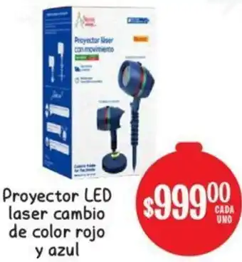 Soriana Mercado Proyektor Led Laser Cambio de Color Rojo y Azul oferta