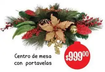 Soriana Mercado Centro de Mesa con Portavelas oferta