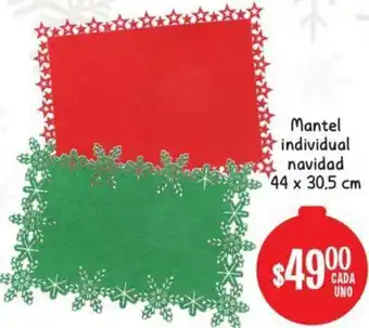 Soriana Mercado Mental Individual Navidad 44 x 30,5cm oferta