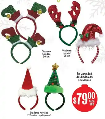 Diadema Navidad 30cm/ Diadema Navidad 25cm/ Diadema Navidad275cm