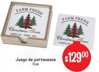 Soriana Mercado Juego de Portavasos 6pz oferta