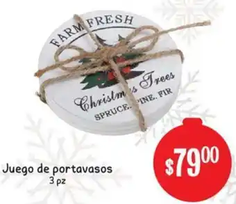 Juego de Portavasos 3pz