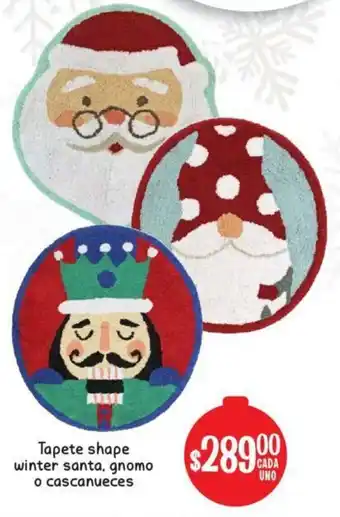 Tapete Shape Winter Santa, Gnomo o Cascanueces