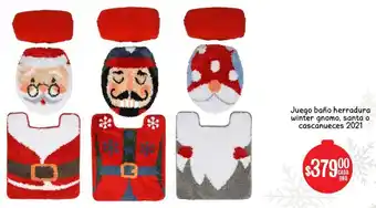 Soriana Mercado Juego Baño Herradura Winter Gnomo, Santa o Cascanueces 2021 oferta