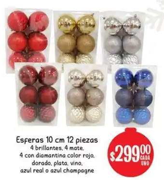 Soriana Mercado Esferas 11cm 12 Piezas oferta