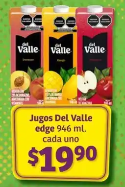 Soriana Híper Jugos Del Valle edge 946 ml. oferta
