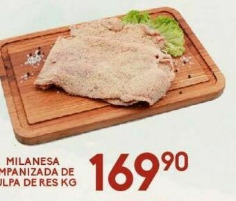 Alsuper Milanesa empanizada de pulpa de res kg oferta