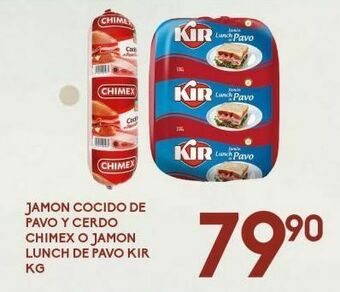 Alsuper Jamón cocido chimex kg oferta