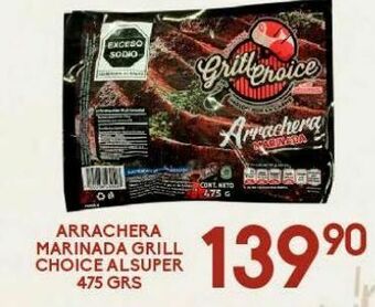 Alsuper Arrachera marinada grill choice alsuper 475g oferta