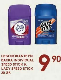 Desodorante speed stick y lady speed stick