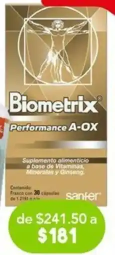 Farmacia San Pablo Biometrix Performance A-OX 30 cápsulas oferta