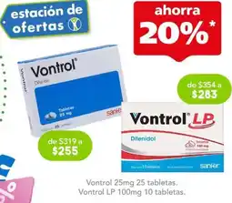 Farmacia San Pablo Vontrol 25mg 25 tabletas oferta