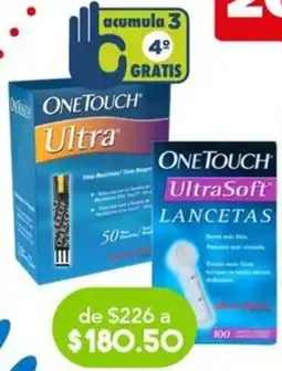 Farmacia San Pablo OneTouch UltraSoft 100 lancetas oferta