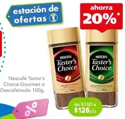 Nescafé Taster's Choice Gourmet o Descafeinado 100g.