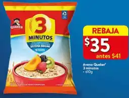 Walmart Avena Quaker' 3 minutos oferta