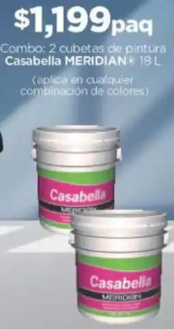 2 cubetas de pintura Casabella MERIDIAN 18L