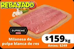 Milanesa de pulpa blanca de res