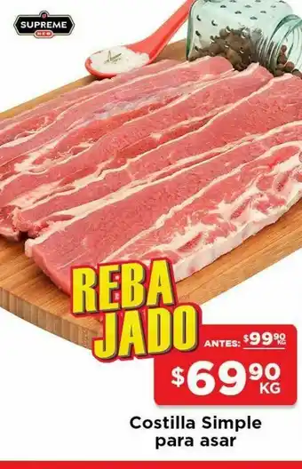 HEB Costilla siple para asar oferta
