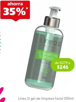 Farmacia San Pablo Línea D gel de limpieza facial 250ml. oferta