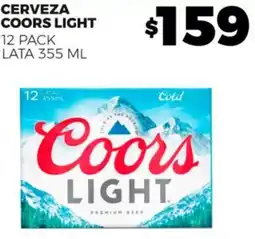 Merco CERVEZA COORS LIGHT 12 PACK LATA 355 ML oferta