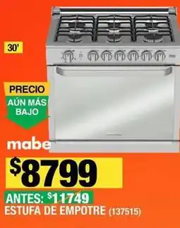 The Home Depot Mabe - estufa de empotre oferta