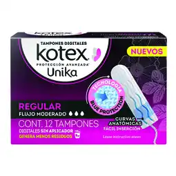 Farmacias YZA KOTEX UNIKA TAMPON DIG REGULAR 12 SBS oferta
