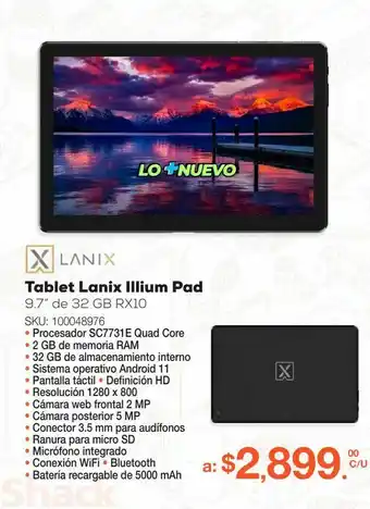 RadioShack Tablet lanix illium pad oferta