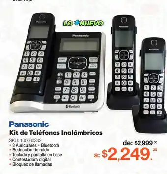 Kit de teléfonos inalámbricos panasonic