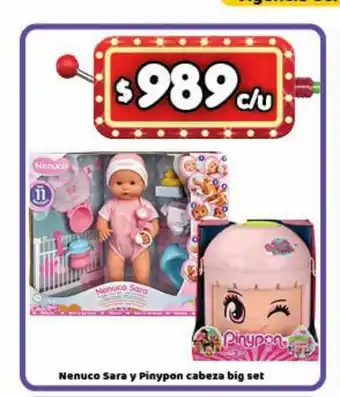 Bodega Aurrerá Nenuco sata y punypon cabeza big set oferta
