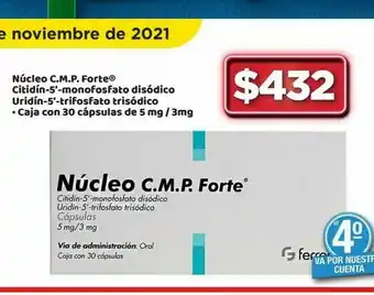 Bodega Aurrerá Núcleo c.m.p. forte® citidín-5’-monofosfato disódico oferta