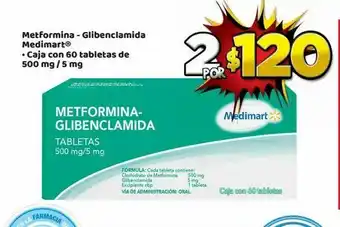 Bodega Aurrerá Metformina - glibenclamida medimart® oferta