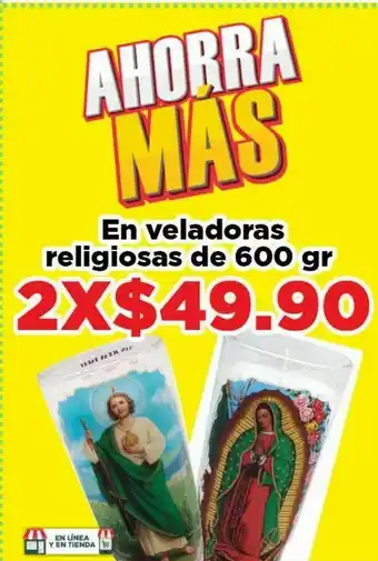 Veladoras religiosas 600 gr
