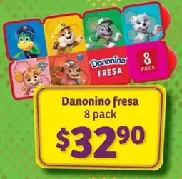 Soriana Híper Danonino fresa 8 pack oferta